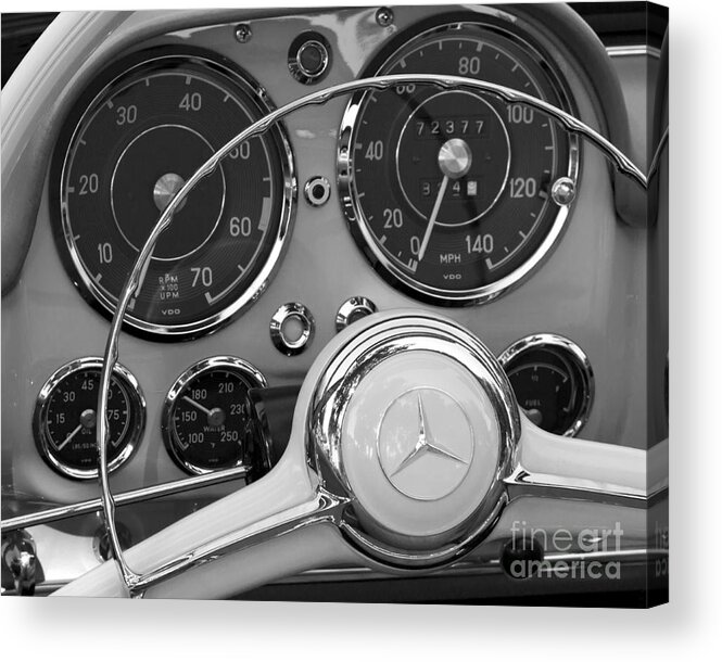 Mercedes Acrylic Print featuring the photograph Mercedes 190 SL by Dennis Hedberg