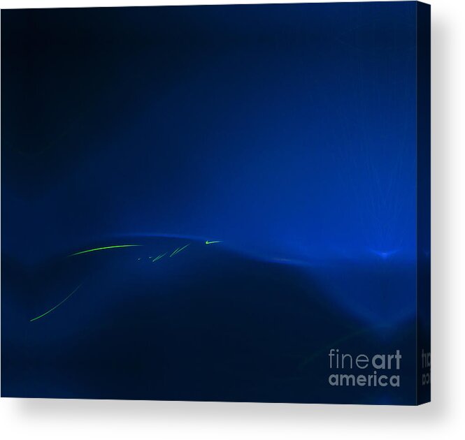 Abstract Acrylic Print featuring the photograph Migration Across the Blue by Gerald Grow