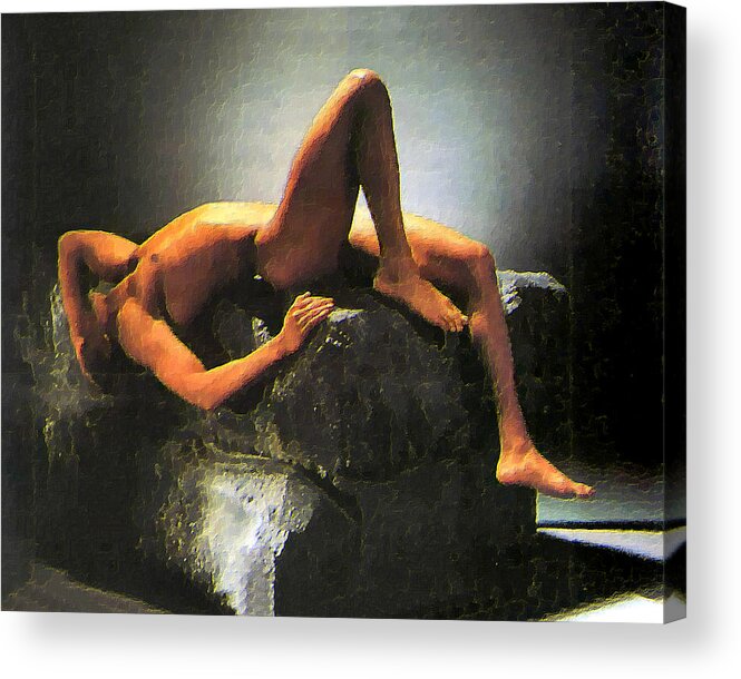 Original Acrylic Print featuring the painting Modern Prometheus  by Troy Caperton