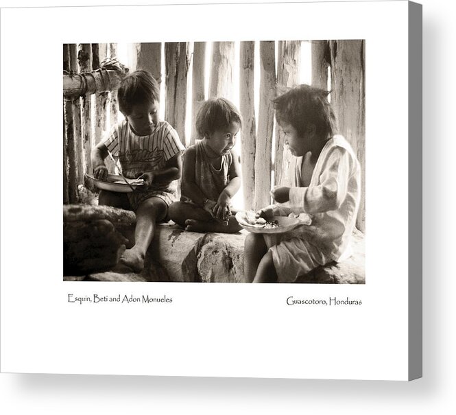 Three Acrylic Print featuring the photograph Monueles Children by Tina Manley