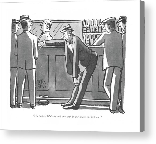 111290 Par Peter Arno Acrylic Print featuring the drawing Any Man In The House by Peter Arno