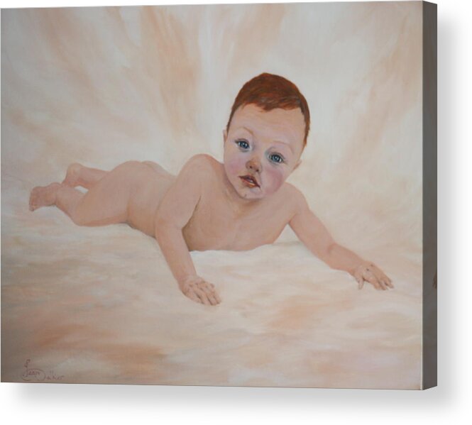 My Grandaughter Acrylic Print featuring the painting My Sweet Grandaughter by Jean Walker