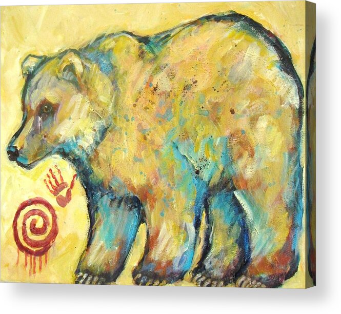 Bear Acrylic Print featuring the painting Native American Indian Bear by Carol Suzanne Niebuhr