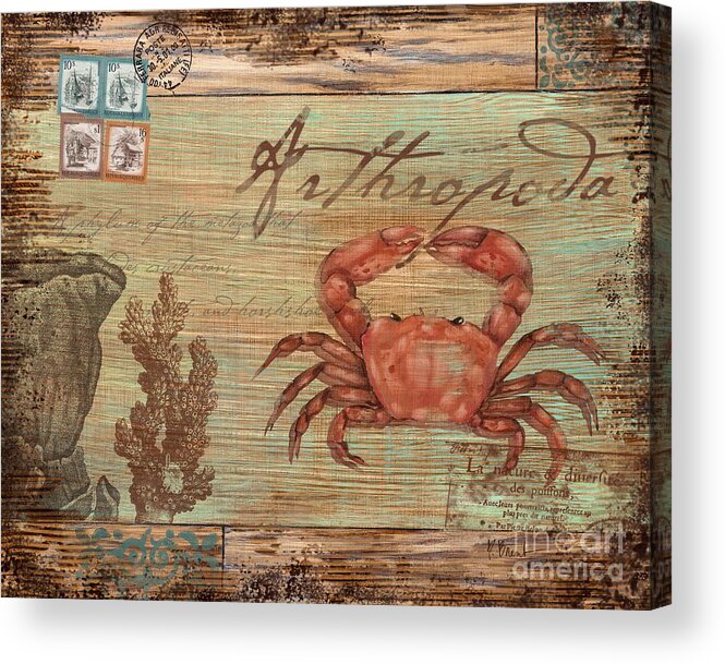 Crab Acrylic Print featuring the painting Natura Arthopoda by Paul Brent