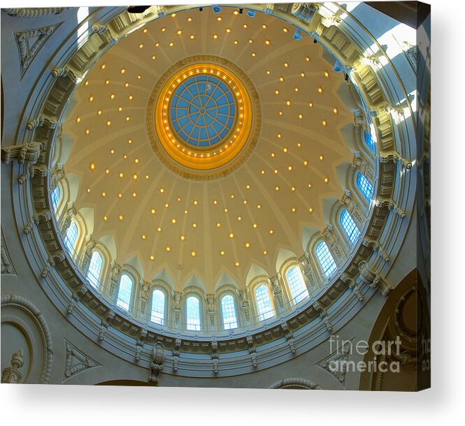 Academy Acrylic Print featuring the photograph Naval Academy Chapel side Dome by Mark Dodd