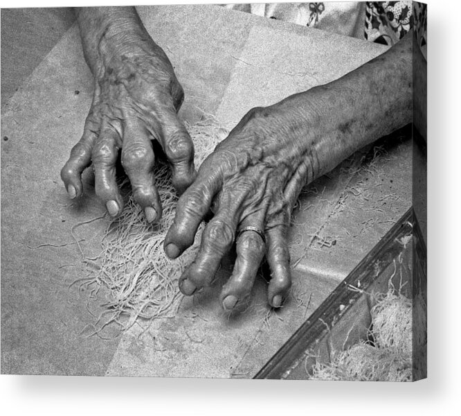 Hands Acrylic Print featuring the photograph Noodle Maker by Jim Painter