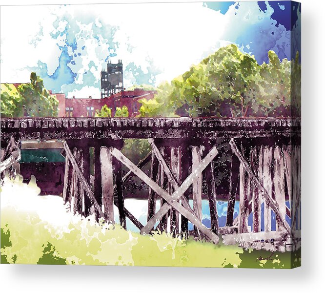 Trestle Acrylic Print featuring the photograph NS and T Trestle and WHVS by The Art of Marsha Charlebois