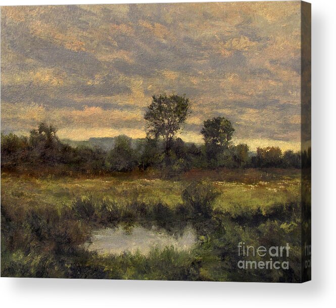 October Evening Storm Acrylic Print featuring the painting October Evening Storm by Gregory Arnett