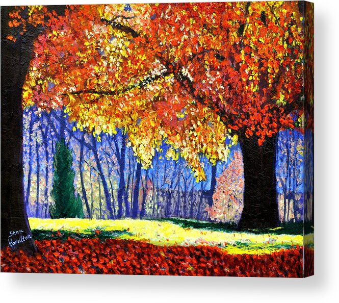 Fall Acrylic Print featuring the painting October Surprise by Stan Hamilton