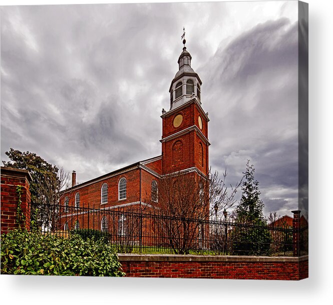 Old Otterbein Acrylic Print featuring the photograph Old Otterbein Country Church by Bill Swartwout