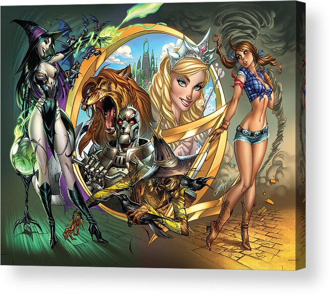 Grimm Fairy Tales Acrylic Print featuring the drawing Oz 01a by Zenescope Entertainment