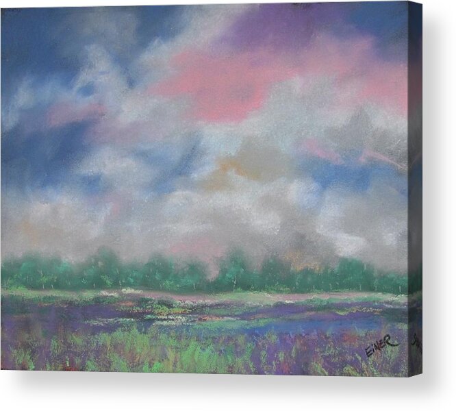 Pastel Acrylic Print featuring the painting Pastel Sky by Terri Einer