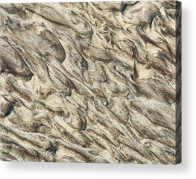 Abstract Acrylic Print featuring the photograph Patterns in Sand 2 by William Selander