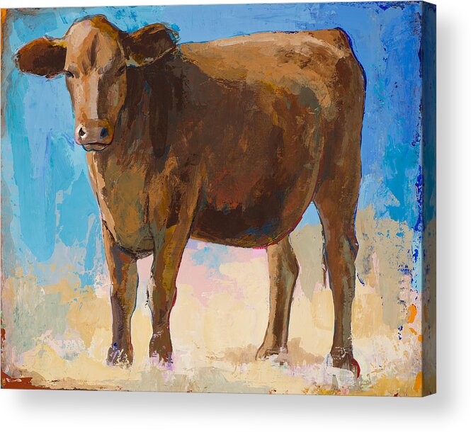 Cow Acrylic Print featuring the painting People Like Cows #1 by David Palmer