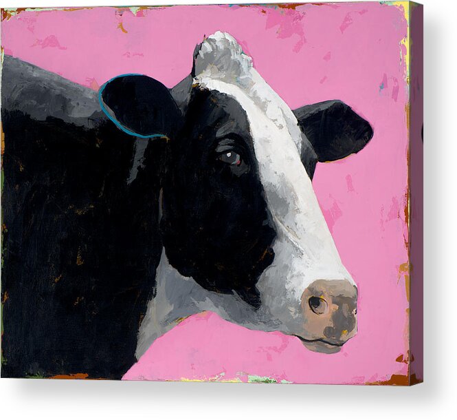 Cow Acrylic Print featuring the painting People Like Cows #13 by David Palmer