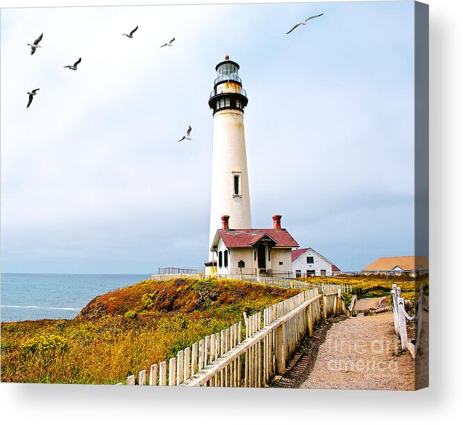 Pigeon Point Lighthouse Acrylic Print featuring the photograph Pigeon Point Lighthouse by Artist and Photographer Laura Wrede
