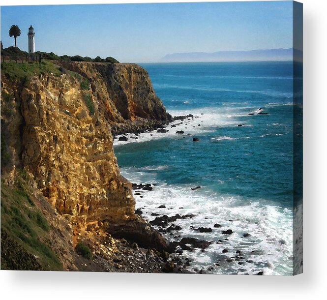 Point Vicente Acrylic Print featuring the photograph Point Vicente Bluffs by Timothy Bulone