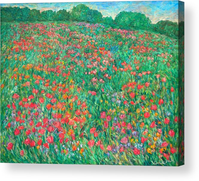 Poppy Acrylic Print featuring the painting Poppy View by Kendall Kessler
