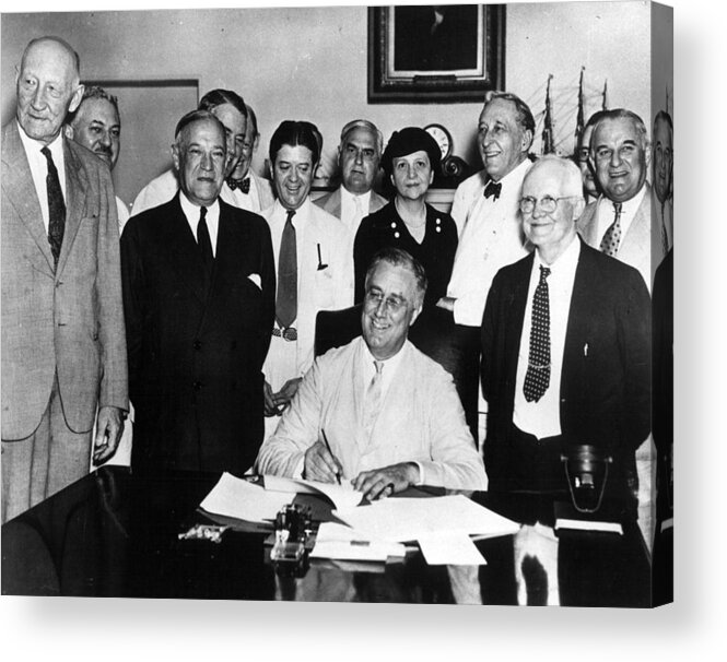 President Acrylic Print featuring the photograph President Roosevelt by Retro Images Archive