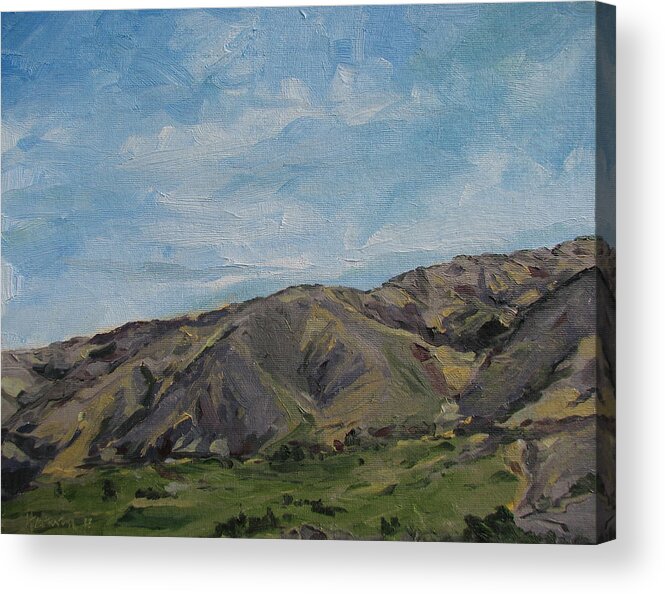 Boise Acrylic Print featuring the painting Quail Hollow by Les Herman