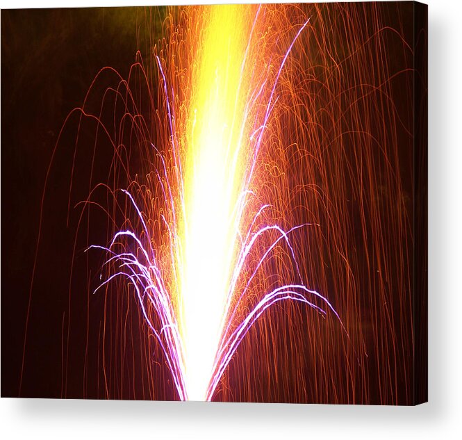 Fire Acrylic Print featuring the photograph Raining Fire by Dark Whimsy