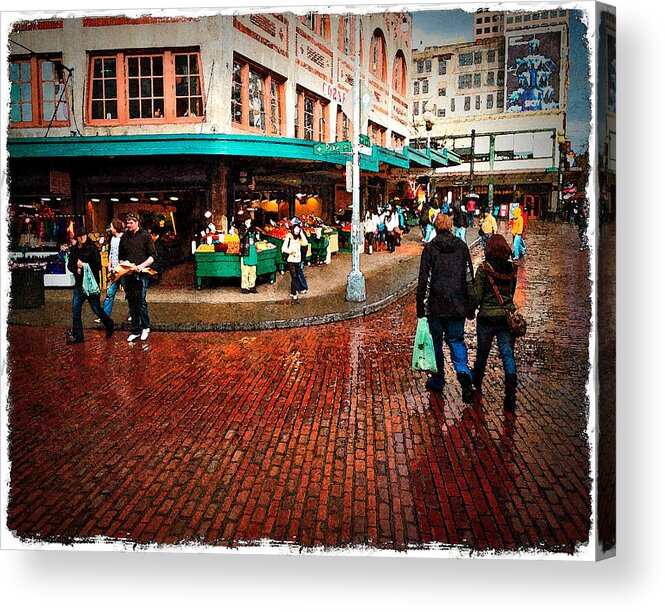 Seattle Acrylic Print featuring the photograph Rainy Day in Seattle by Randy Green
