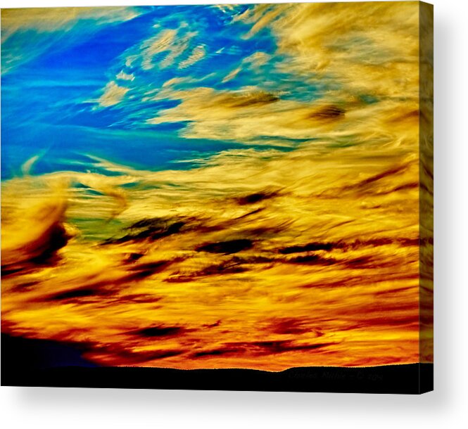 Vivid Acrylic Print featuring the photograph Ranchito Sunset V by Charles Muhle