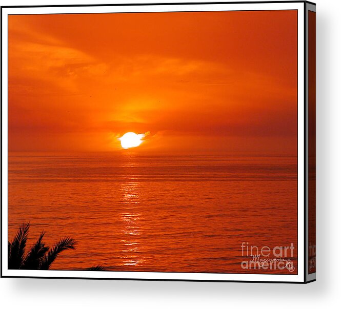 Sunset Acrylic Print featuring the photograph Red Sunset by Mariarosa Rockefeller