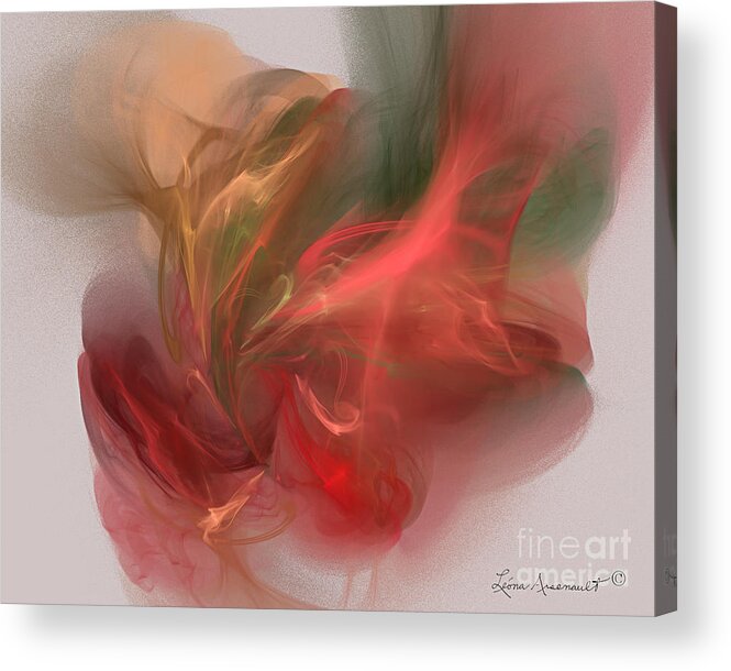 Abstract Acrylic Print featuring the digital art Rhythmical Dance by Leona Arsenault