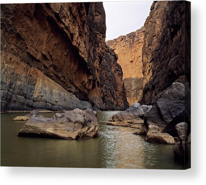 Photography Acrylic Print featuring the photograph Rio Grande Winding Through Santa Elena by Panoramic Images
