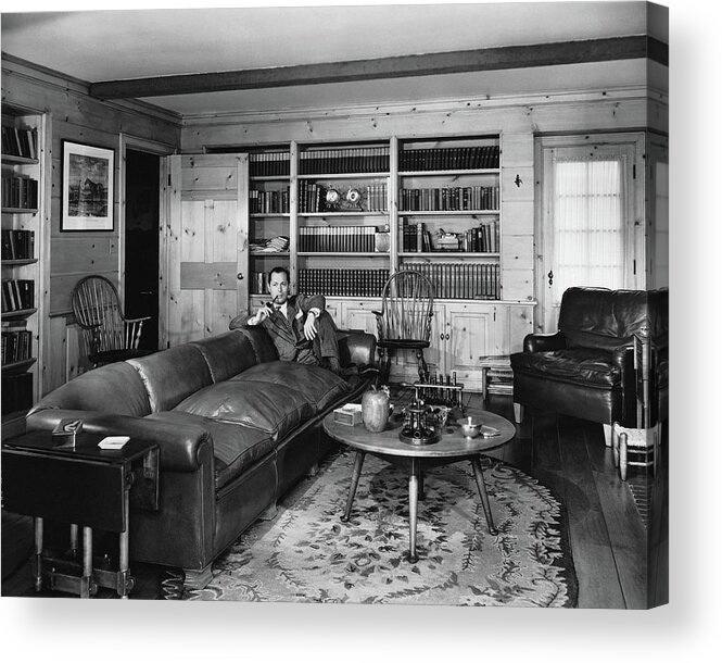 Interior Acrylic Print featuring the photograph Robert Montgomery In His Living Room by Fred R. Dapprich