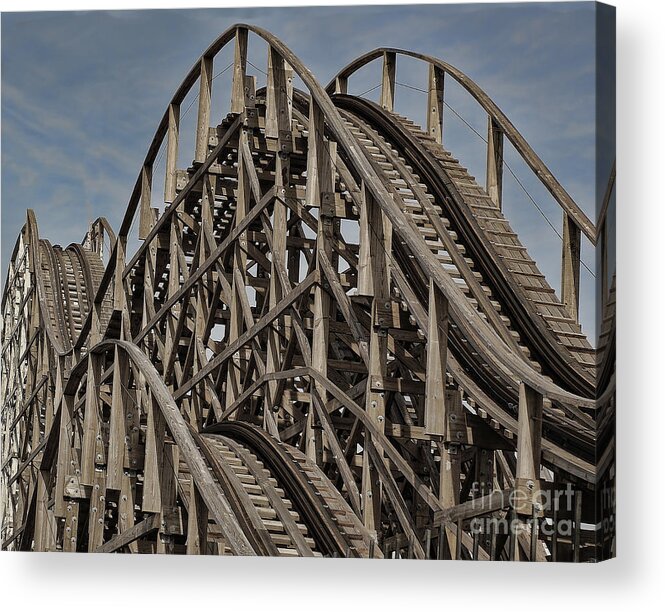 Ron Roberts Acrylic Print featuring the photograph Roller coaster by Ron Roberts