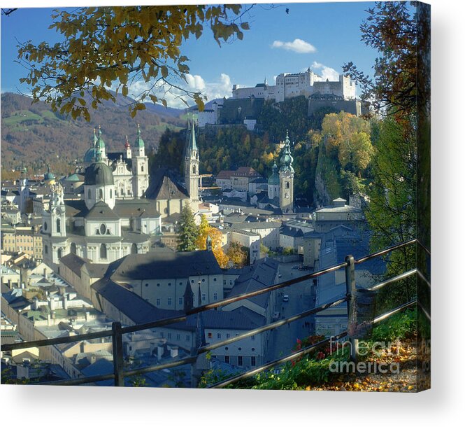 Europe Acrylic Print featuring the photograph Salzburg in autumn 2 by Rudi Prott