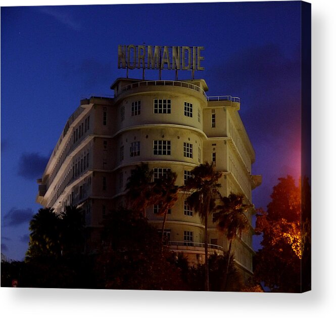 Richard Reeve Acrylic Print featuring the photograph San Juan - Normandie Hotel by Richard Reeve