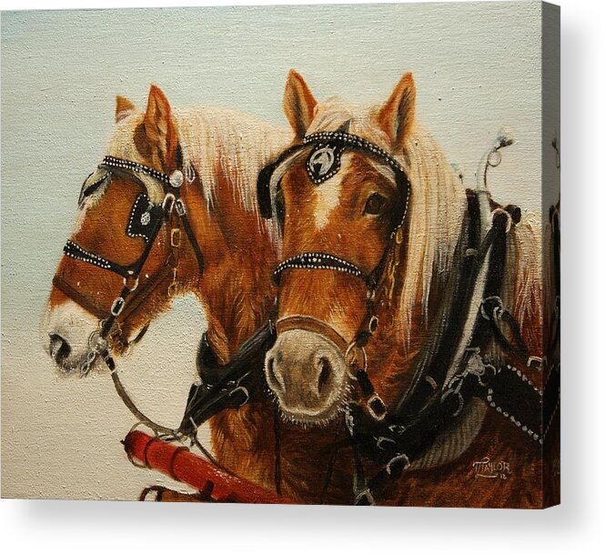 Team Acrylic Print featuring the painting Say What? by Tammy Taylor