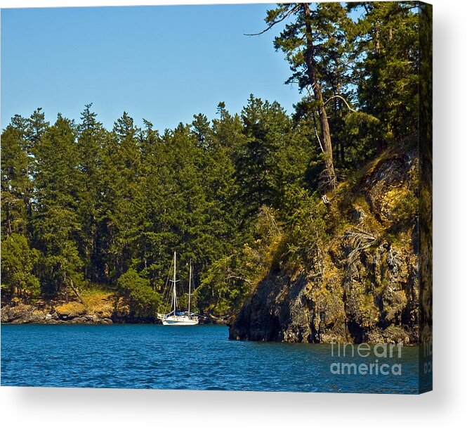 Boating Acrylic Print featuring the photograph Secluded Anchorage by Chuck Flewelling