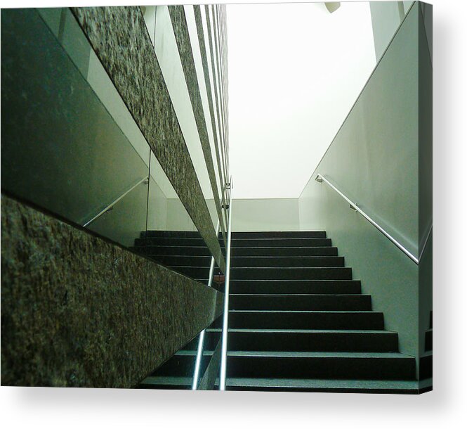 San Francisco Acrylic Print featuring the photograph SFMOMA stairway 2 by Jessica Levant