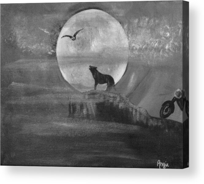 Night Acrylic Print featuring the painting Shaman's Christmas by Angie Butler