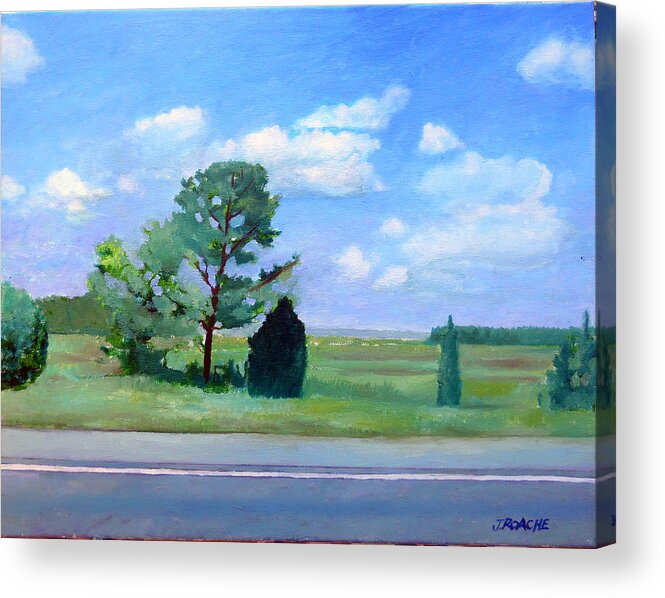 Roadside Acrylic Print featuring the painting Side of the Road by Joe Roache