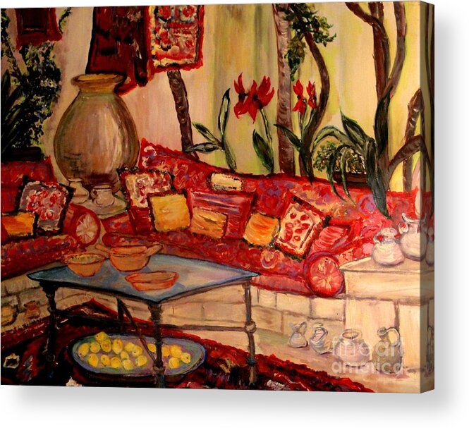 Garden Acrylic Print featuring the painting Sierra's Garden Room by Helena Bebirian