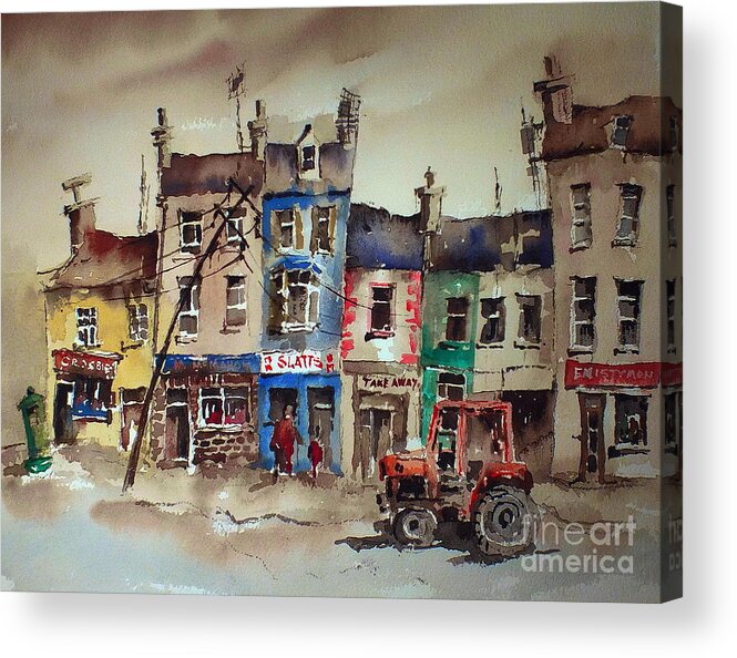 Val Byrne Acrylic Print featuring the painting CLARE. Slatts in Ennistymon by Val Byrne