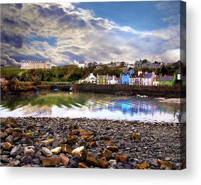 Scotland Acrylic Print featuring the digital art Sleepy Harbor by Vicki Lea Eggen