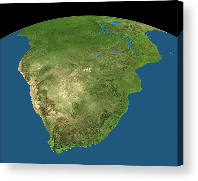 Southern Africa Acrylic Print featuring the photograph Southern Africa by Worldsat International/science Photo Library