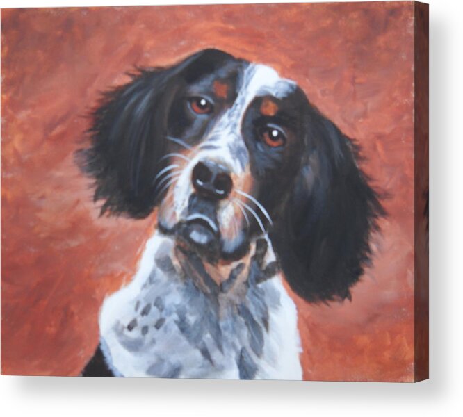 Pets Acrylic Print featuring the painting Spaniel by Kathie Camara