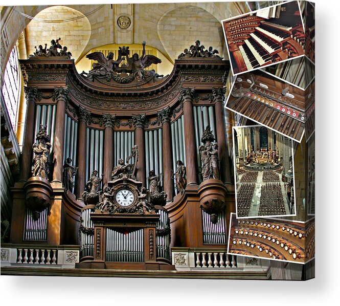 Sulpice Acrylic Print featuring the photograph St Sulpice organ by Jenny Setchell