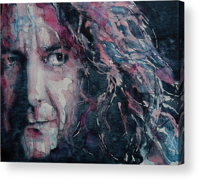 Robert Plant Acrylic Print featuring the painting Stairway To Heaven by Paul Lovering