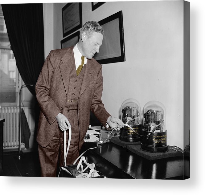 1939 Stockbroker Acrylic Print featuring the photograph Stockbroker by Andrew Fare