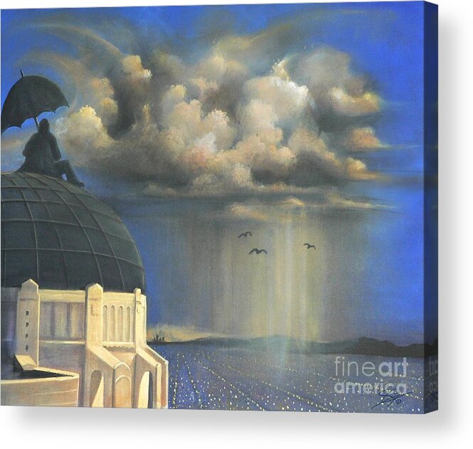 Storm Acrylic Print featuring the painting Storm Watch at Griffith's by Artificium -