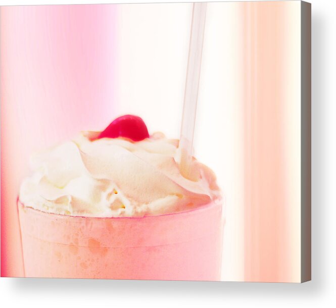 Milkshake Acrylic Print featuring the photograph Strawberry Milkshake by Amy Tyler