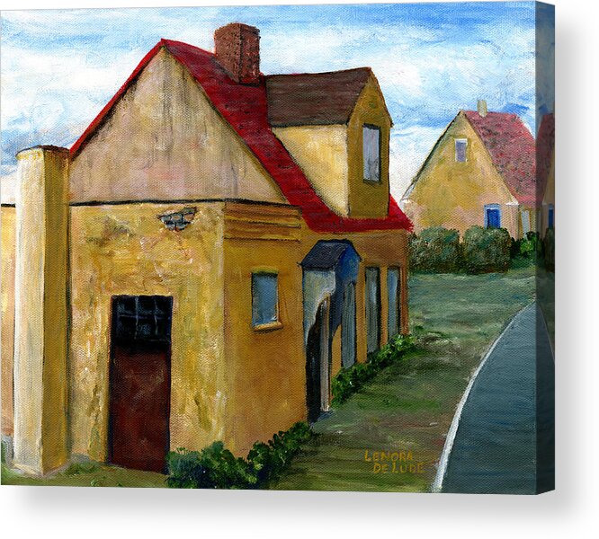 Zealand Acrylic Print featuring the painting Street View in Zealand by Lenora De Lude